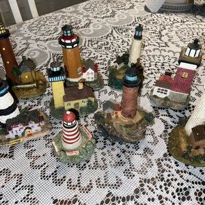 Miniature Lighthouse Figurine Set